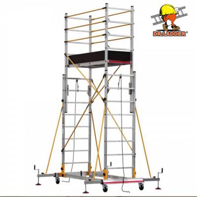 廣東深圳移動式鋁合金斜爬梯闊架與雙寬快裝腳手架 安裝施工與安全爬梯價格指南